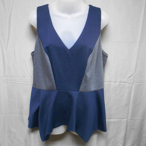 NWOT MBN blue gray sleeveless top 0X